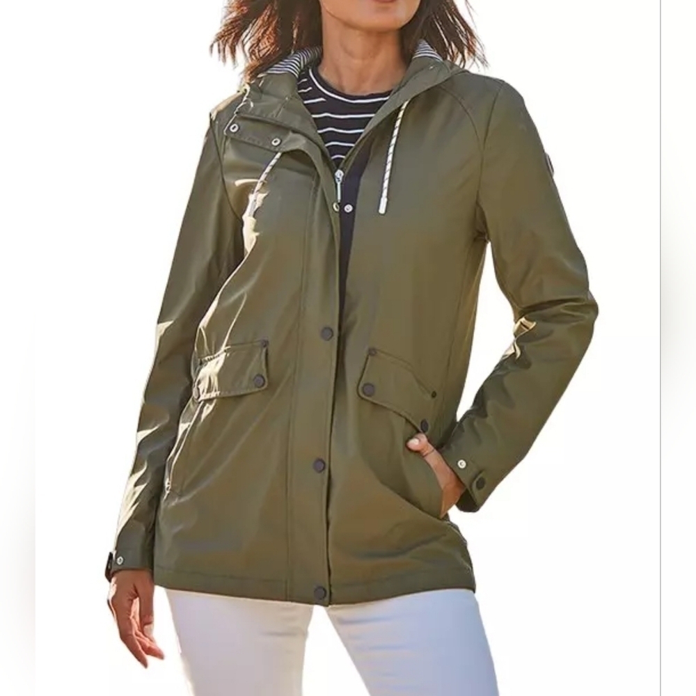 Weatherproof Hooded Raincoat XL Dusty Olive Green
